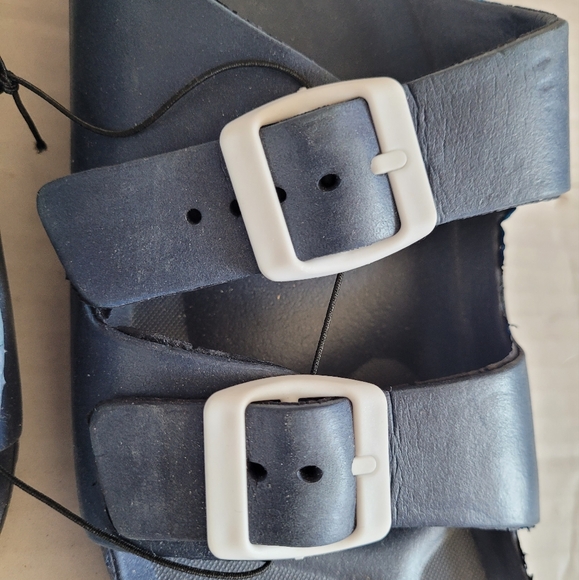 Blue Women's Sandals With Double Buckle Size 7 - Picture 6 of 6